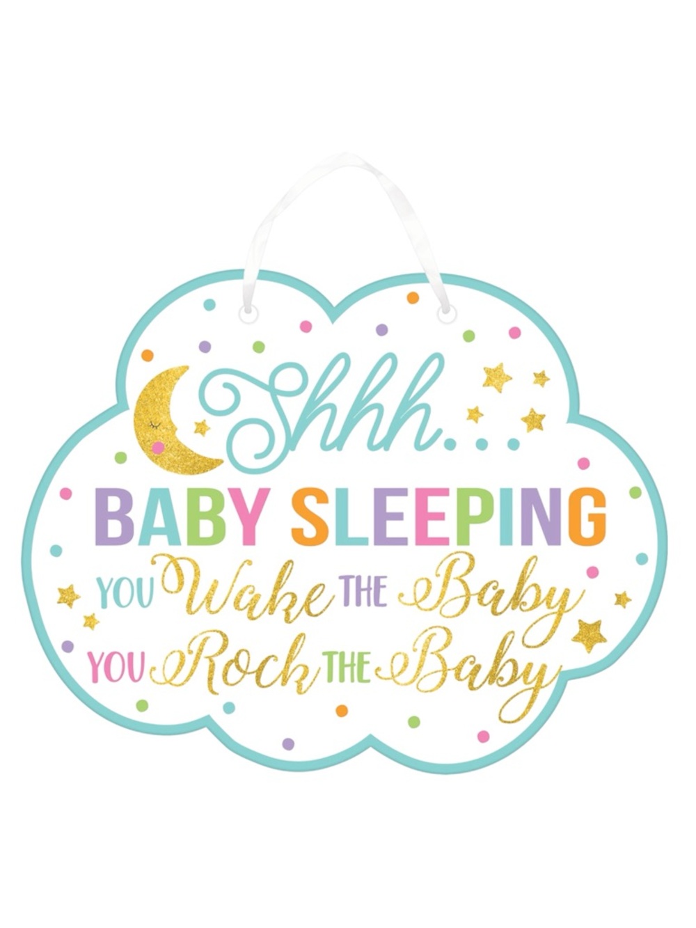 Glitter Baby Sprinkle Baby Shower Wall Sign Boy Girl Gender Reveal